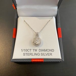 1/10 CT TW Diamond Sterling Silver Necklace